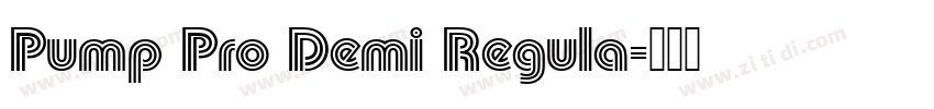 Pump Pro Demi Regula字体转换